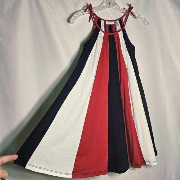 The Children's Place Girls Red White & Blue Colorblock Dress Size Lg 10/12 - Picture 4 of 7